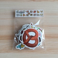 Roggoe Food-Themed Decals – 50-Piece Set of Waterproof Stickers for Laptops, Water Bottles, Scrapbooks, and More